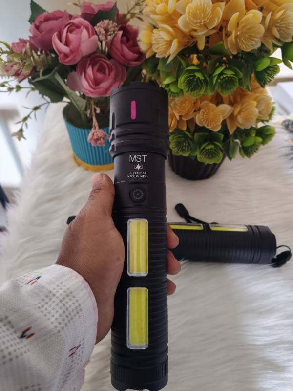 50,000mAh JAPANI Black body BIG TORCH LIGHT WITH POWER BANK(2 বছর গ্যারান্টি) thumbnail 3