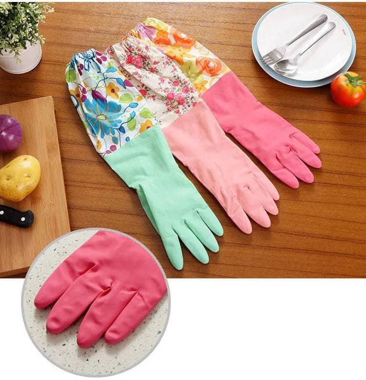 Kitchen Hand Gloves 1Pair (Multicolor) thumbnail 2